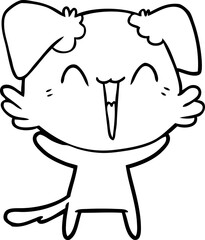 happy little dog cartoon