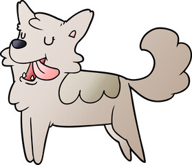 cartoon happy dog