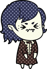 annoyed cartoon vampire girl