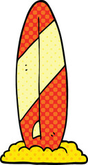 comic book style cartoon surf board