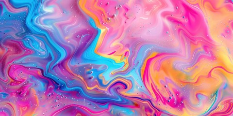 Detailed close up of a vibrant liquid painting, perfect for artistic projects - obrazy, fototapety, plakaty