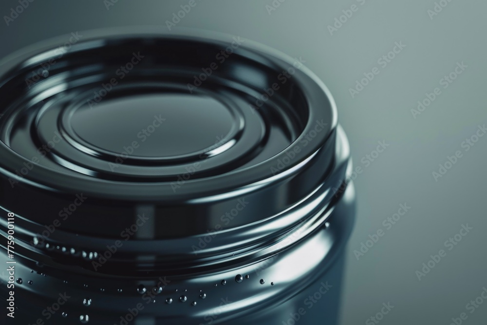 Poster close up of a camera lens on a table, suitable for technology concepts