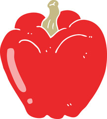 flat color style cartoon pepper
