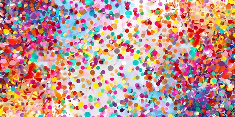 Confetti explosion, vibrant colors, perfect for festive birthday frame 