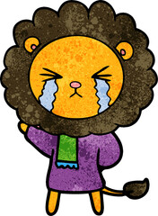 cartoon crying lion