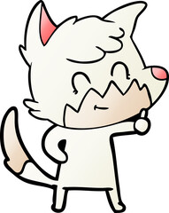cartoon friendly fox