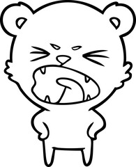 angry cartoon bear