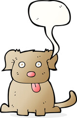 cartoon dog with speech bubble