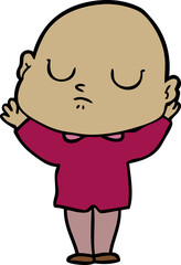 cartoon bald man