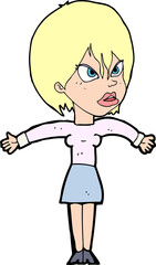 cartoon annoyed girl