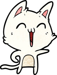 happy cartoon cat