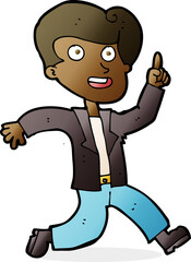 cartoon man with great idea