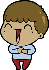 cartoon happy man