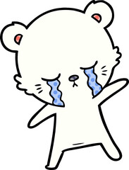 sad little polar bear cartoon
