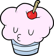 funny cartoon cupcake