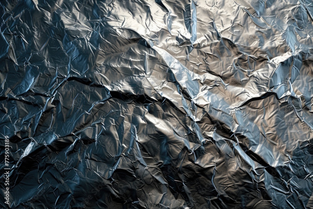 Poster detailed view of a sheet of tin foil, suitable for various projects