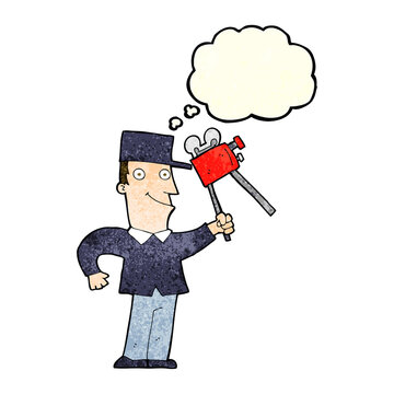 recommend clip art: cartoon film maker with thought bubble