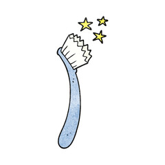 freehand textured cartoon tooth brush