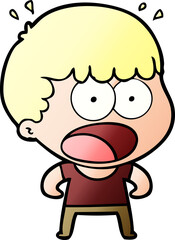 cartoon shocked man