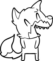 laughing fox cartoon