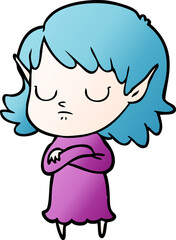 cartoon elf girl