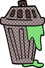 cartoon doodle waste bin