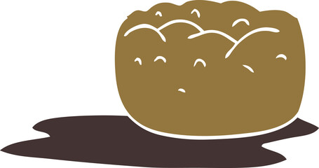 cartoon doodle yorkshire pudding and gravy - obrazy, fototapety, plakaty