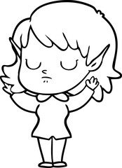 cartoon elf girl
