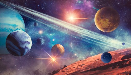 Planets in space - obrazy, fototapety, plakaty
