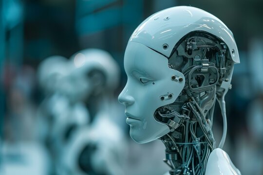 Futuristic Artificial intelligence. Robot computer idea. Generate Ai