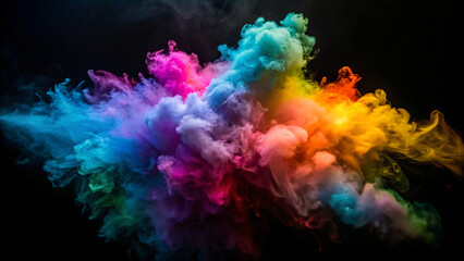 Fototapeta premium Colorful Cosmic Energy and Fiery Explosions in Vibrant