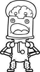 cartoon robot