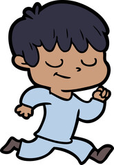 cartoon happy boy