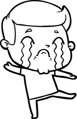 cartoon man crying