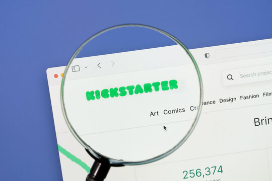Ostersund, Sweden - April 4, 2024. Kickstarter website. Kickstarter is an American public benefit corporation that maintains a global crowdfunding platform focused on creativity.