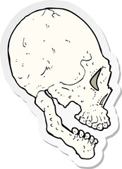 sticker of a skull illustration