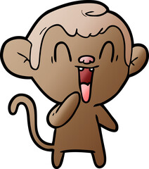 cartoon laughing monkey