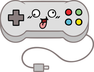 cute cartoon of a game controller © lineartestpilot