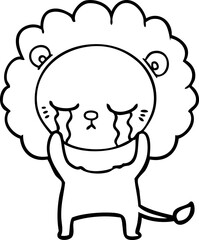 crying cartoon lion