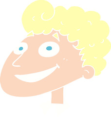flat color illustration of happy man