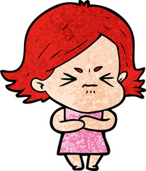 cartoon angry girl