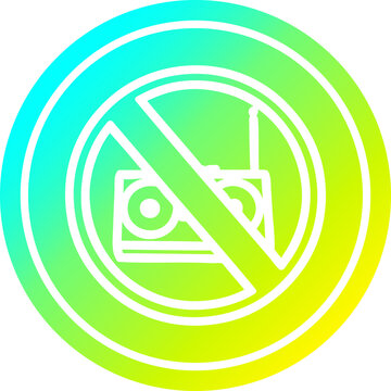no music circular icon with cool gradient finish