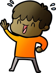 cartoon laughing boy