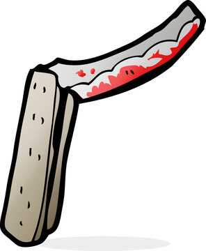 recommend clip art: cartoon folding razor