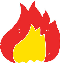 flat color illustration of flame