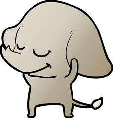 cartoon smiling elephant