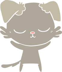 Obraz premium cute flat color style cartoon dog
