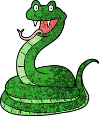 Fototapeta premium cartoon happy snake