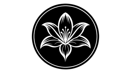 a-picture-of--a--hellebore-logo-icon-vector illustration