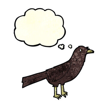 recommend clip art: cartoon crow with thought bubble